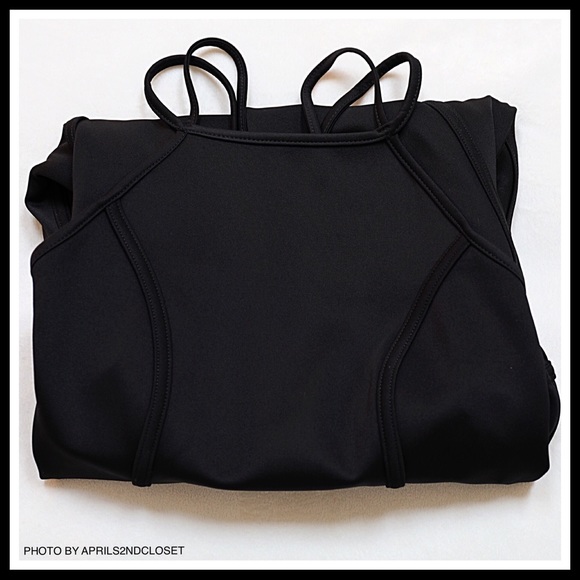 NASTY GAL BLACK STRAPPY A-LINE SKATER DRESS - Picture 5 of 6